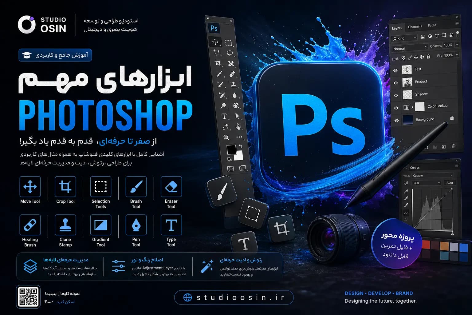 آموزش ابزارهای مهم Photoshop؛ از Selection تا Retouch